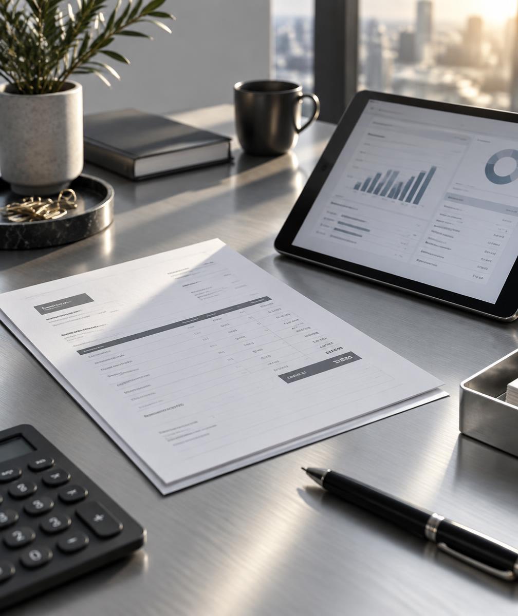 Accounting and cash flow service scene